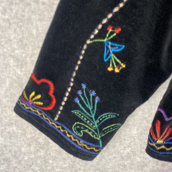 Vintage Velvet Jacket π Embroidered Boho Festival Style - Picture 5 of 10